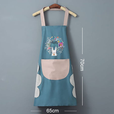 Oil Proof Waterproof Cartoon Apron Sleeveless Kitchen Apron with Waist Wipe for Household Cooking- Furaha Finds Kenya