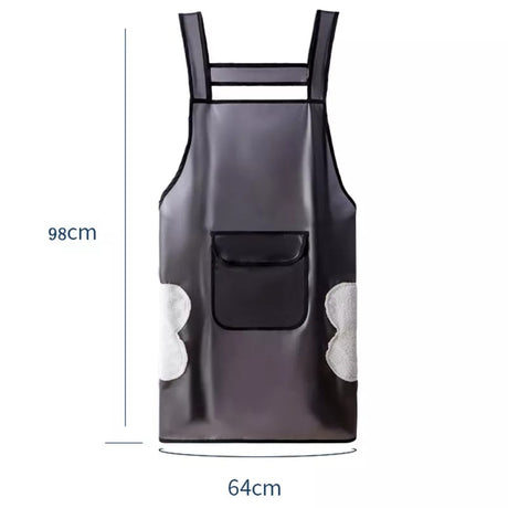 Waterproof Transparent Kitchen Apron Oil Resistant, Wipeable Apron with Pockets for Men & Women, 64x98cm- Furaha Finds Kenya