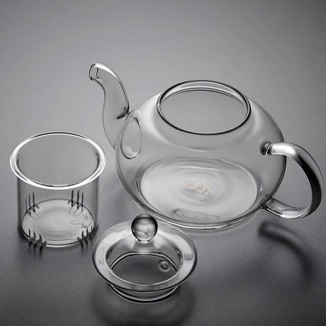 High Quality Borosilicate Glass 100ml Capacity Heat-Resistant Clear Tea Pot with Infuser| Suitable for Tea Brewing- Furaha Finds Kenya