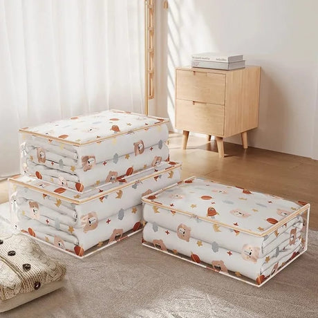 Space Saving Storage Bag Durable and Waterproof Quilt Storage Bag, Dustproof Clothes Organizer for Home and Bedroom (X Large, Large, Medium)- Furaha Finds Kenya