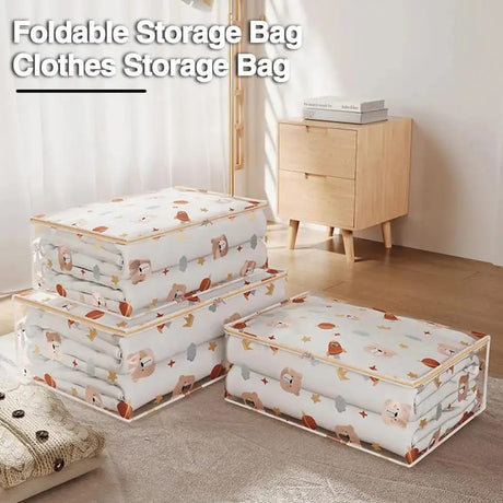 Space Saving Storage Bag Durable and Waterproof Quilt Storage Bag, Dustproof Clothes Organizer for Home and Bedroom (X Large, Large, Medium)- Furaha Finds Kenya