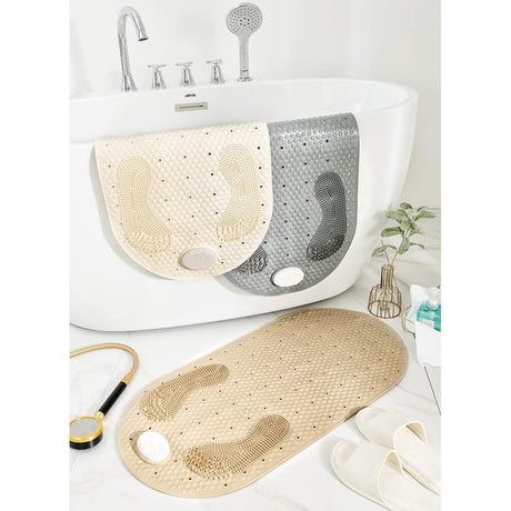 Multifunctional PVC NonSlip Bathroom Toilet Mat | 80cm x 40cm Massage Foot Mat for Shower & Toilet