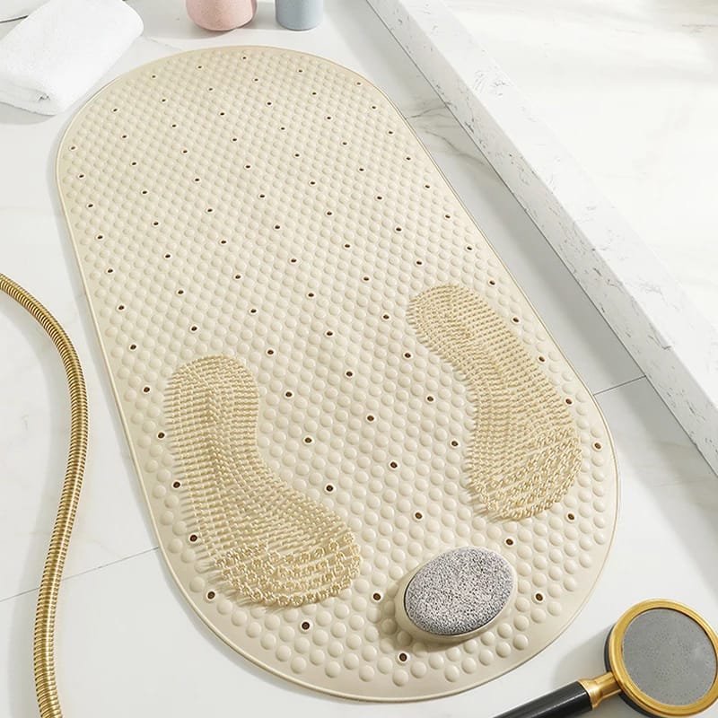 Multifunctional PVC NonSlip Bathroom Toilet Mat | 80cm x 40cm Massage Foot Mat for Shower & Toilet