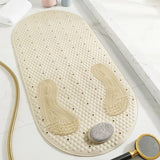 Multifunctional PVC NonSlip Bathroom Toilet Mat | 80cm x 40cm Massage Foot Mat for Shower & Toilet