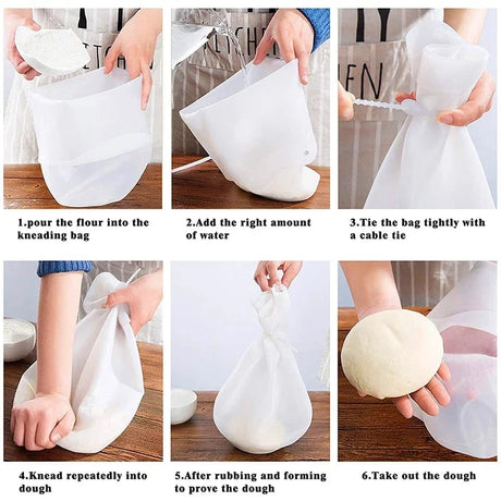 Large Food Grade Silicone Dough Kneading Bag | Flour & Dough Mixer for Bread, Pastry, and Pizza- Furaha Finds Kenya