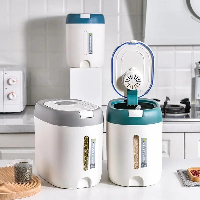 Furaha Finds 10 kg Storage Containers Durable, space saving food and grain storage solutions with airtight seal for kitchen and pantry organization.