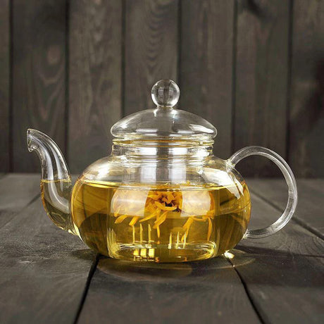 High Borosilicate Glass Tea/Coffee Pot with Stainless Steel Filter Infuser |1000ml, Heat Resistant | High borosilicate glass tea pot- Furaha Finds Kenya
