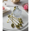 Sugar Dish with 6 Piece Gold Plated Tea Spoons Set | Elegant Glass Dish | 1 Glass Sugar Dish, 6 GoldPlated Tea Spoons- Furaha Finds Kenya