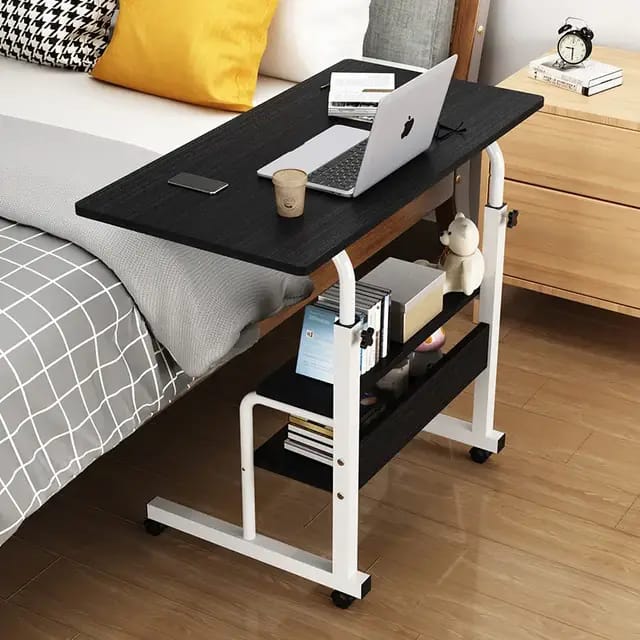 Furaha Finds Adjustable Laptop Table with Wheels Heavy duty, 50 kg load capacity, height adjustable, and available in multiple colors for home and office use.