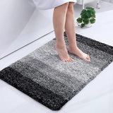 Thick Plush NonSlip Bathroom Rug Water Absorbent Soft Microfiber Shaggy Bath Mat, Machine Washable, 50x80cm Several Design Patterns Available