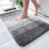 Thick Plush NonSlip Bathroom Rug Water Absorbent Soft Microfiber Shaggy Bath Mat, Machine Washable, 50x80cm Several Design Patterns Available