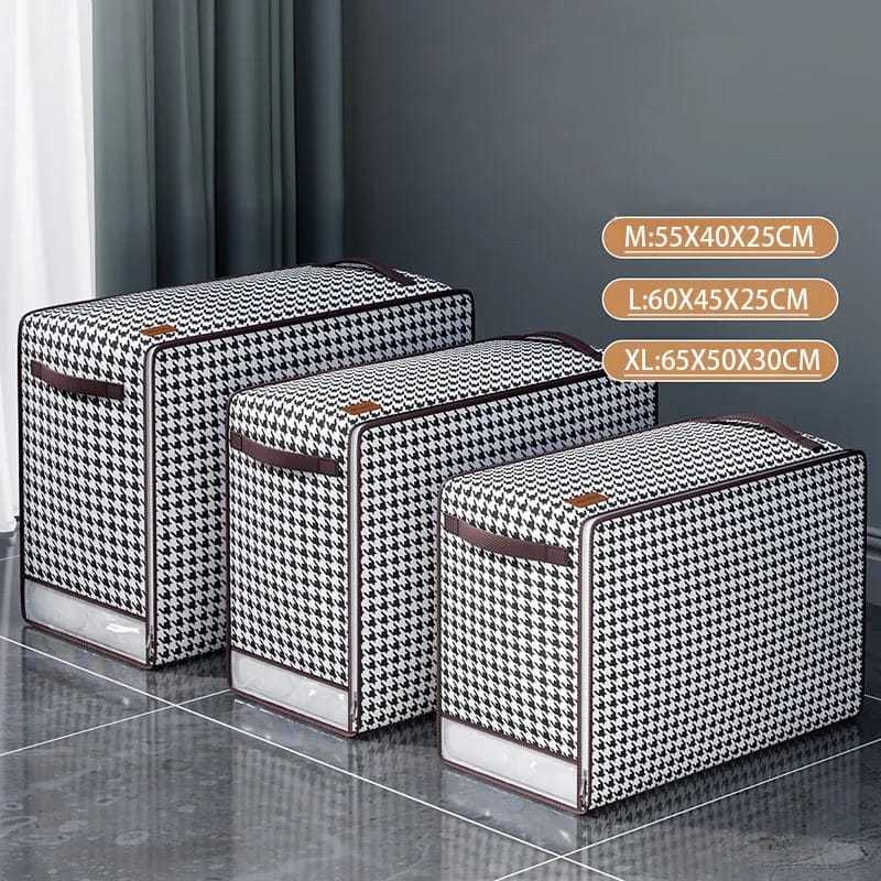 3-Piece Waterproof Quilt/Duvet Closet Organizer Set – Non-Woven Fabric (55x40x25cm, 60x45x25cm, 65x50x30cm)