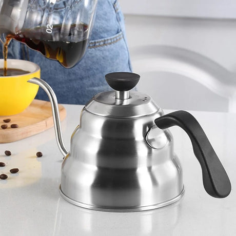 High Quality Stainless Steel 1000ml Capacity Gooseneck Drip Coffee Kettle with Heat-resistant Plastic Handle | Works on All Stovetops- Furaha Finds Kenya