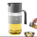 Automatic Oil Jar 550ml, Off white & Grey, No Drip Design for Easy Dispensing- Furaha Finds Kenya