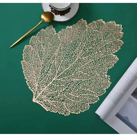 Nordic Leaf Table Mat Stylish PVC Placemat for Dining & Home Decor- Furaha Finds Kenya