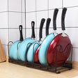 Adjustable & Detachable Pan, Pot, Lid Storage Rack | Expandable Heavy Iron Organizer for Kitchen, 30-58cm- Furaha Finds Kenya