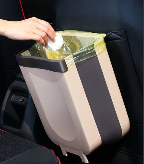 Foldable Hanging Trash Bin for Kitchen, Bathroom, Car & Office | 25x15x29cm