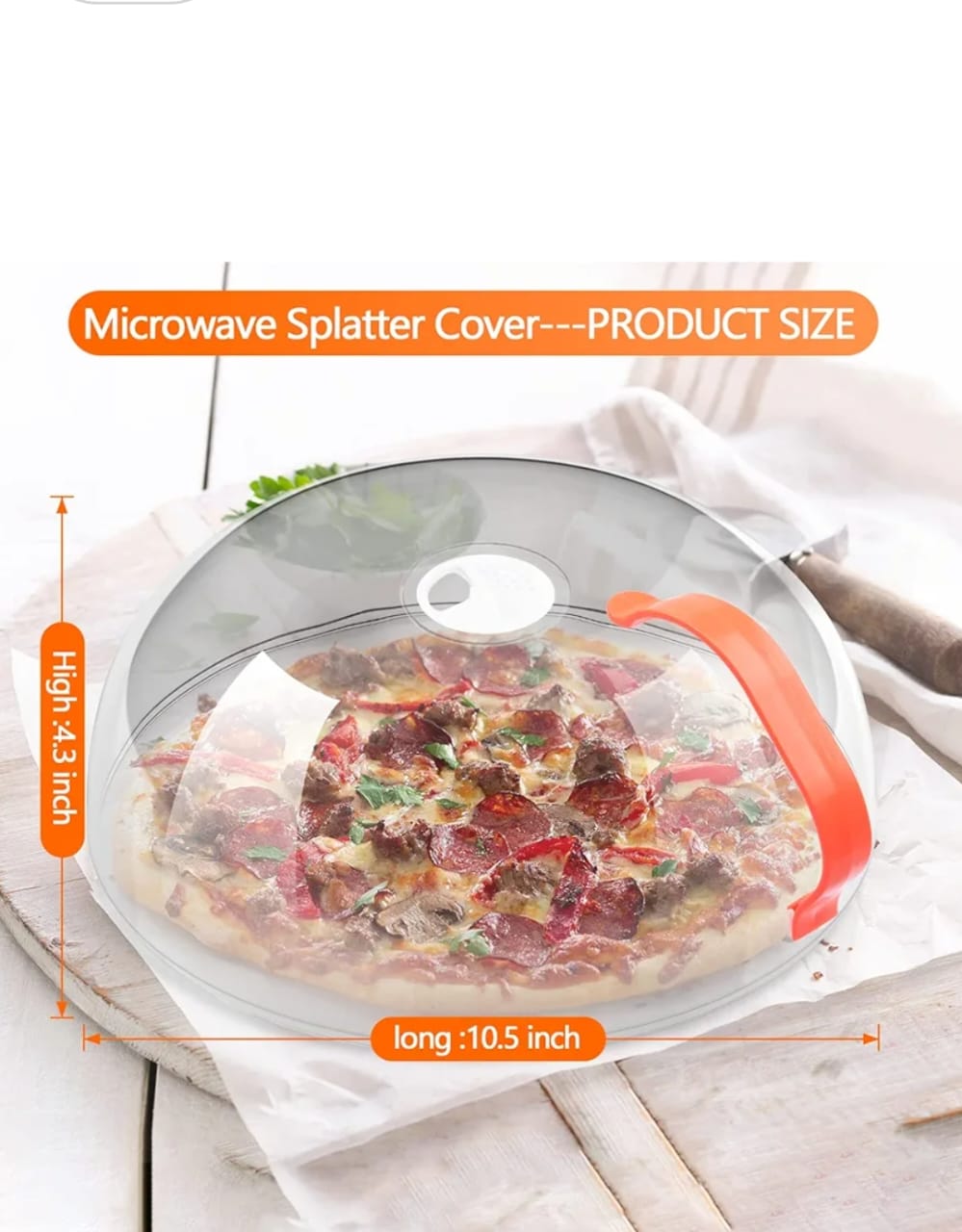 Heavy Duty Microwave Food Cover with Handle | BPA-Free, Microwave & Oven Safe Protector Lid | Easy Clean Kitchen Accessory