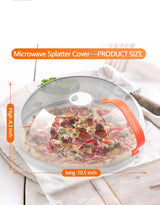Heavy Duty Microwave Food Cover with Handle | BPA-Free, Microwave & Oven Safe Protector Lid | Easy Clean Kitchen Accessory