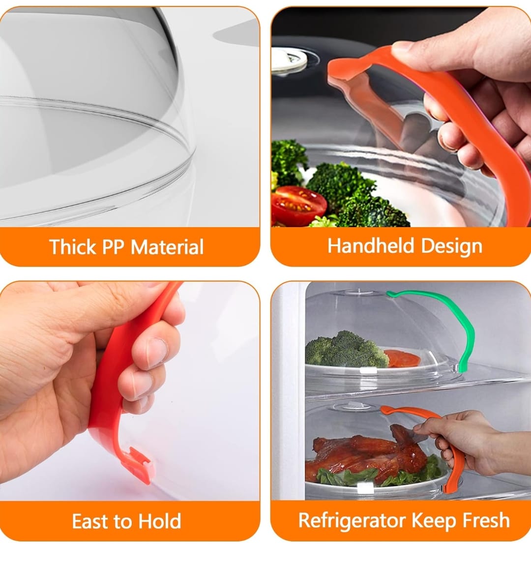 Heavy Duty Microwave Food Cover with Handle | BPA-Free, Microwave & Oven Safe Protector Lid | Easy Clean Kitchen Accessory