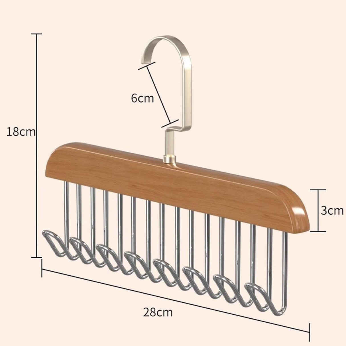 All in One Hanger |360° Rotating Closet Organizer with 8 Hooks.
