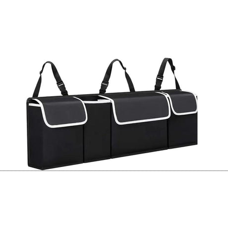 Car Trunk Organizer Adjustable Back Seat Hanging Storage Box Foldable Multi Use High Capacity (90cm x 25cm x 12cm)