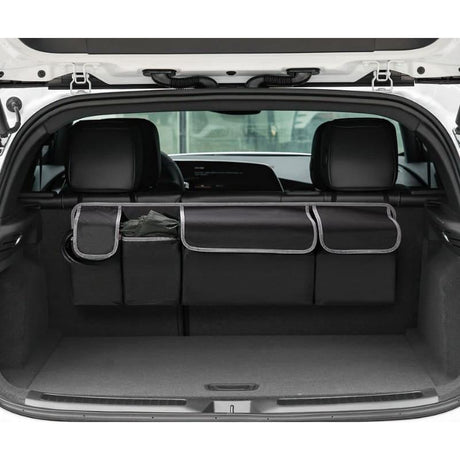 Car Trunk Organizer Adjustable Back Seat Hanging Storage Box Foldable Multi Use High Capacity (90cm x 25cm x 12cm)