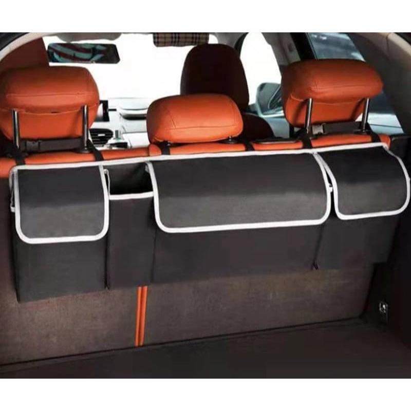 Car Trunk Organizer Adjustable Back Seat Hanging Storage Box Foldable Multi Use High Capacity (90cm x 25cm x 12cm)