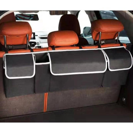Car Trunk Organizer Adjustable Back Seat Hanging Storage Box Foldable Multi Use High Capacity (90cm x 25cm x 12cm)