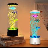 LED Bubble Fish Lamp  2.5L Multi Color Changing Aquarium Night Lights.