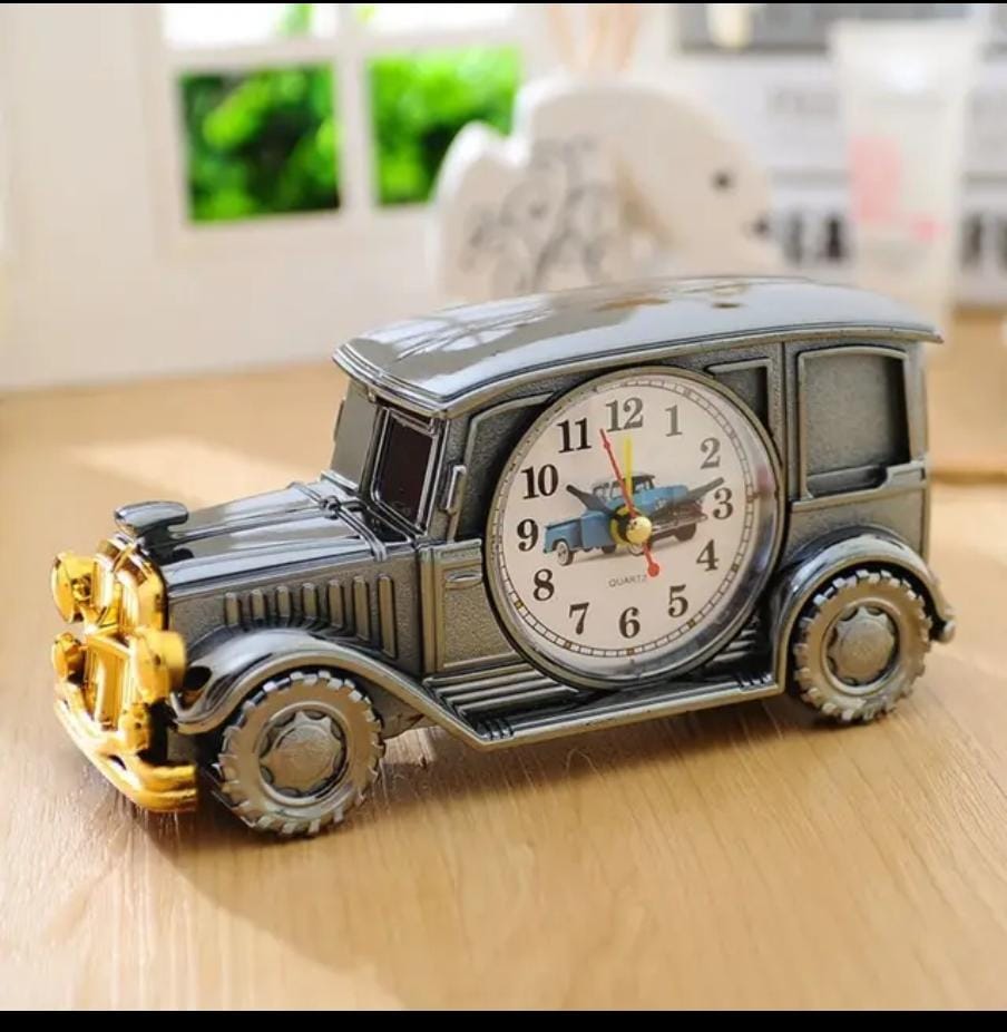 Retro Vintage Car Alarm Clock Classic Decorative Alarm Clock for Home, Office, and Bedroom