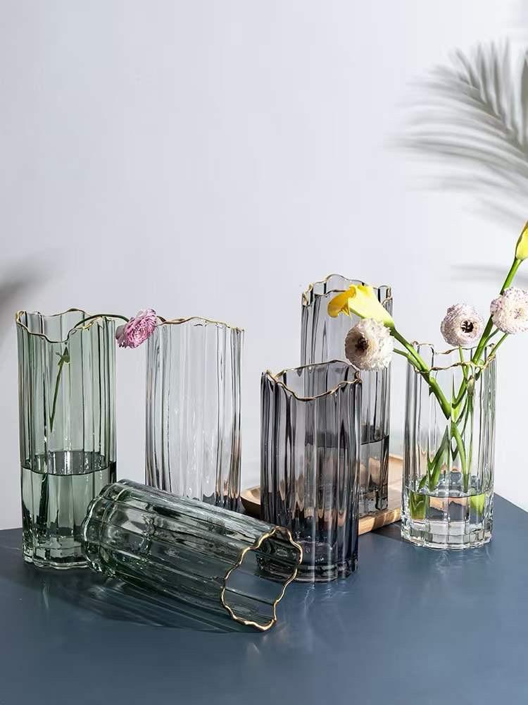 Furaha Finds Nordic Modern Creative Dark Glass Vase 28 cm elegant decorative vase for stylish home,dining,office,and event decor,perfect for floral arrangements.
