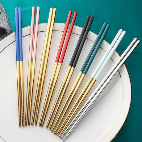 6 Pairs Stainless Steel Chopsticks.- Furaha Finds Kenya