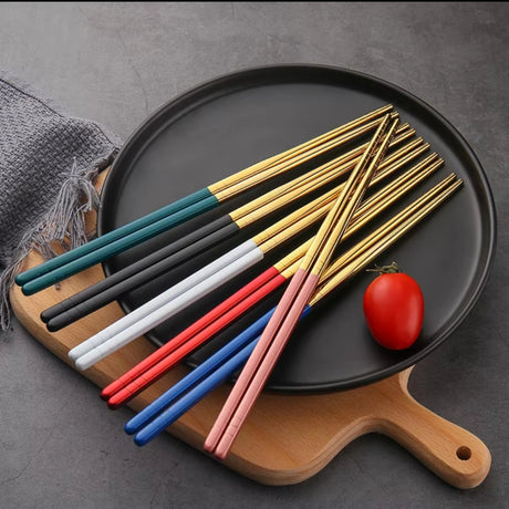 6 Pairs Stainless Steel Chopsticks.- Furaha Finds Kenya