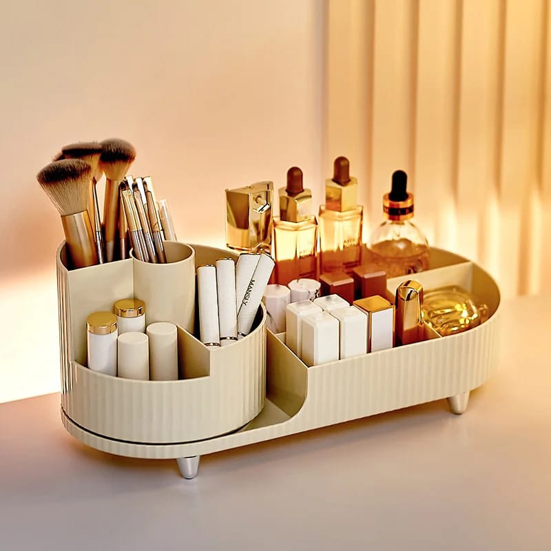 Furaha Finds Rotatable Cosmetic Storage Box Elegant and Durable Organizer 35x15x14cm