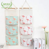 3 Pocket Wall Hanging Storage Bag Over The Door Linen Organizer Pouch for Closet, Wardrobe, Home, and Bedroom