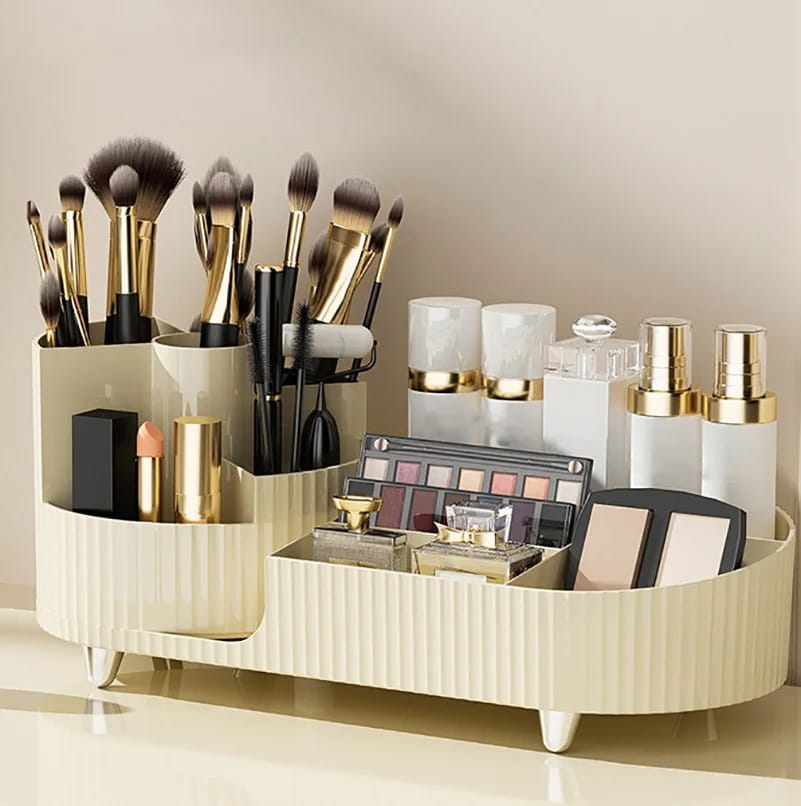Furaha Finds Rotatable Cosmetic Storage Box Elegant and Durable Organizer 35x15x14cm