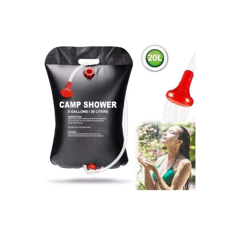 20 Litres Camping Shower Bag Portable Solar Heating Outdoor Shower for Hiking, Camping, and Travel
