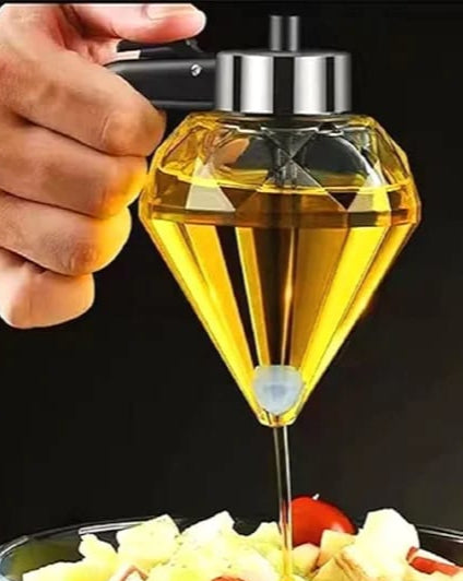 Furaha Finds Exquisite Diamond Glass Honey/Oil Dispenser 