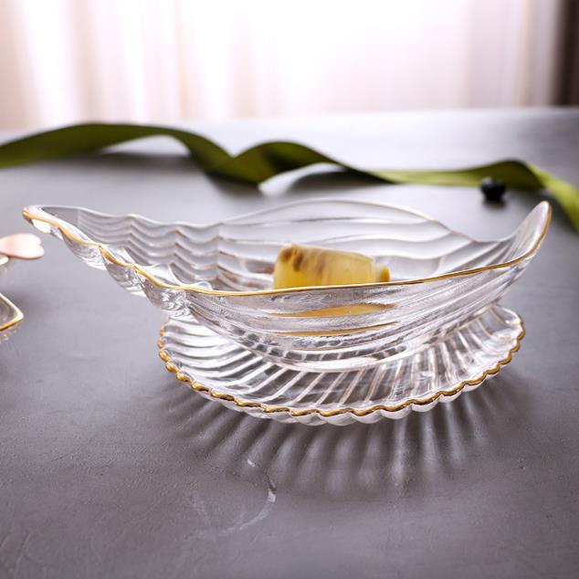 Creative Phnom Penh Ocean Series Transparent Glass Plate Set- Furaha Finds Kenya
