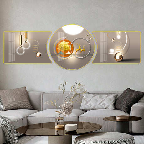 3pcs Crystal Porcelain Decorative Painting Set – Elegant Wall Art for Office, Bedroom, Living Room, Kitchen (30x40cm x 2 + 40x40cm x 1)- Furaha Finds Kenya
