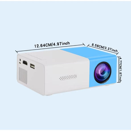Portable Mini Projector with Audio and HDMI | LED, USB, 400LM, Built-in Speakers (White/Yellow)- Furaha Finds Kenya