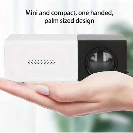 Portable Mini Projector with Audio and HDMI | LED, USB, 400LM, Built-in Speakers (White/Yellow)- Furaha Finds Kenya