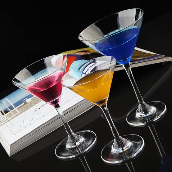 Creative Martini Cocktail Glasses |  6 Piece Set, 100ml Capacity (12.5cm)
