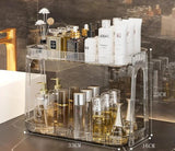 Multipurpose 2 Tier Vanity Stand  Durable Acrylic Makeup Organizer  Ideal For Storing Toiletries, Cosmetics, Kitchenware