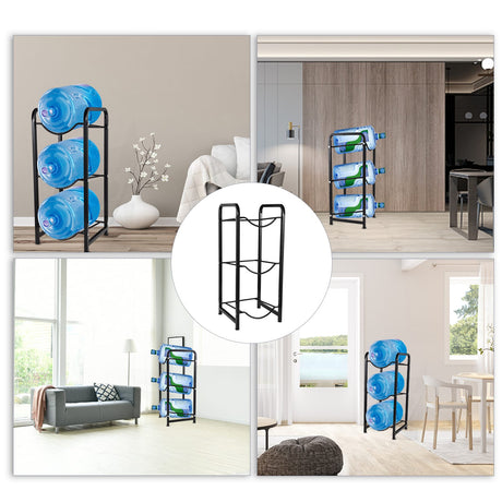 Furaha Finds 3Tier Water Bottle Holder Rack  Heavy Duty Carbon Steel, Rust Proof, Space Saving Design