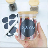 12pcs Glass Storage Jar Set with Bamboo Lids Airtight Containers 300ml.- Furaha Finds Kenya