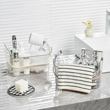 Furaha Finds Quality Wall mounted Soap Dish Acrylic with removable draining rack, self adhesive installation for mess free bathroom and kitchen storage