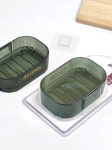 Furaha Finds Quality Wall Mounted Soap Dish Acrylic with removable draining rack,self adhesive installation for mess free bathroom and kitchen storage.