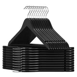 Furaha Finds 10pcs Wooden Clothes Hangers Set of 10 durable wooden hangers available in White, Black, Dark Brown, and Light Brown"